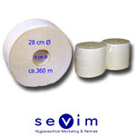Jumbo Toilettenpapier 2-lagig Recycling-Qualität ca. 28cm