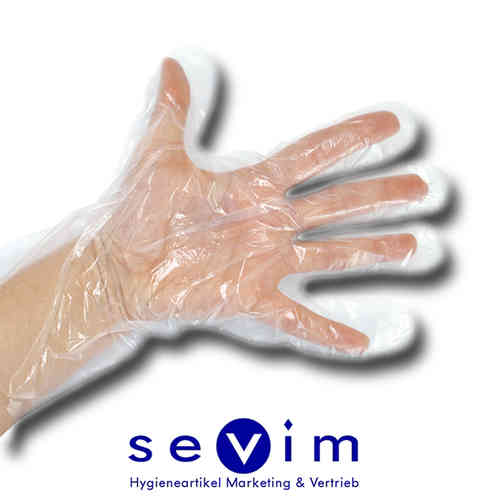 200 Stück transparente und sterile Handschuhe für Lebensmittel Einweghandschuhe aus Polyethylen 